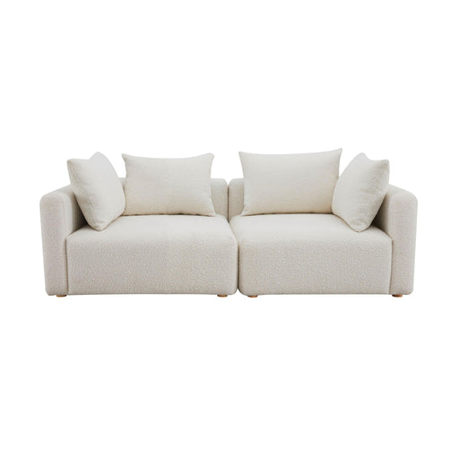 Hangover - Boucle Loveseat - Cream - R&R Furniture Gallery (Fountain Valley, CA)