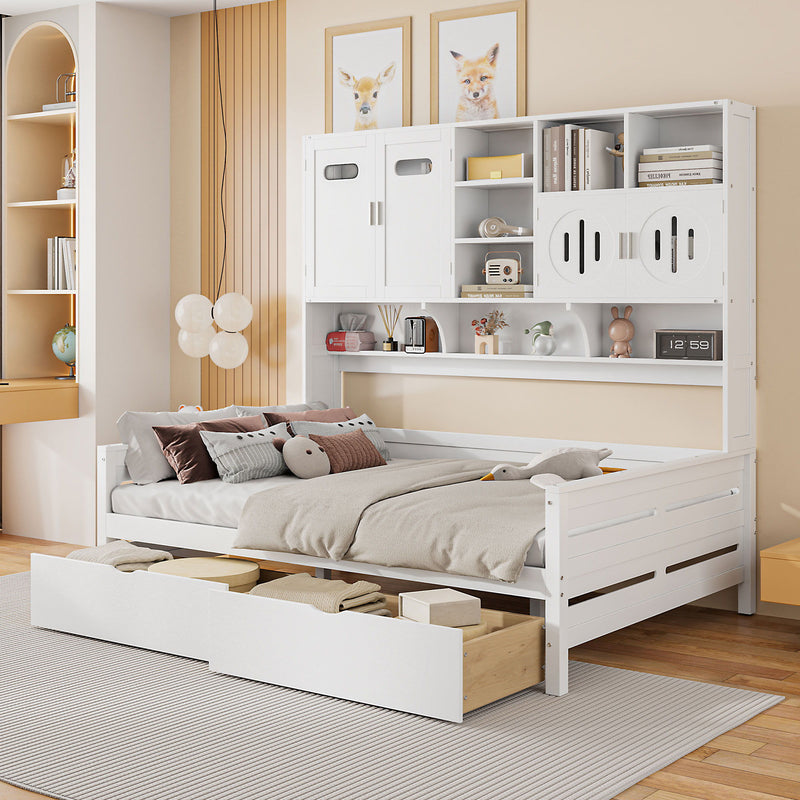 Daybed With All-In-One Cabinet And Shelf - R&R Furniture Gallery (Fountain Valley, CA)