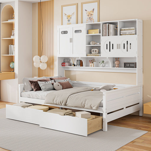 Daybed With All-In-One Cabinet And Shelf - R&R Furniture Gallery (Fountain Valley, CA)