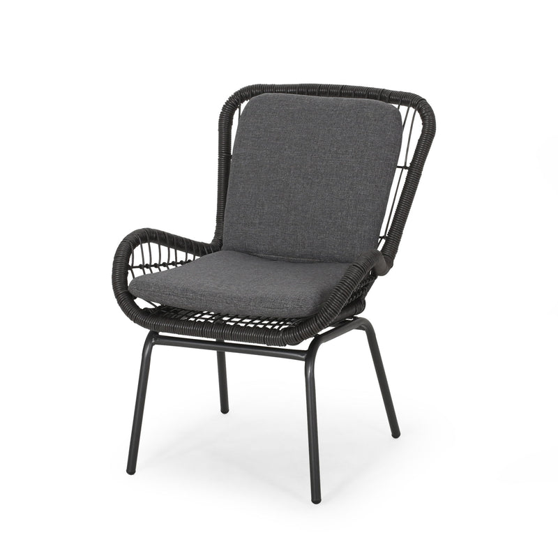 Outdoor Wicker Club Chair With Cushions (Set of 2) - R&R Furniture Gallery (Fountain Valley, CA)