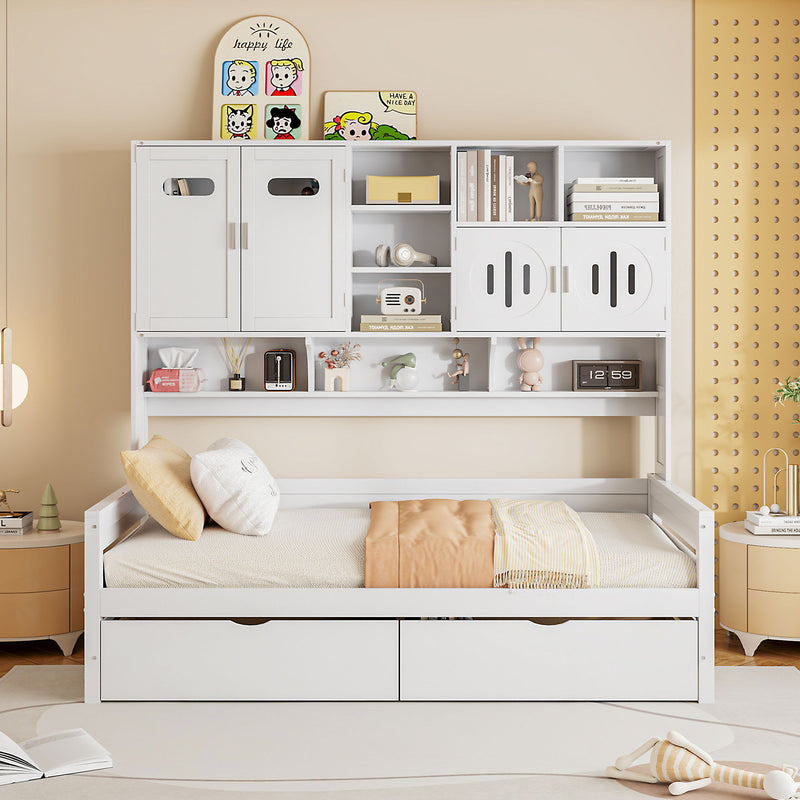 Daybed With All-In-One Cabinet And Shelf - R&R Furniture Gallery (Fountain Valley, CA)