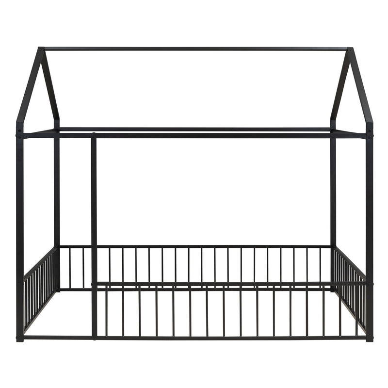 Metal Bed House Bed Frame With Fence - R&R Furniture Gallery (Fountain Valley, CA)