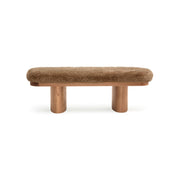 Upholstered Ollie Straight Bench by TOV Furniture with a sleek design and padded seat, ideal for living rooms or entryways.