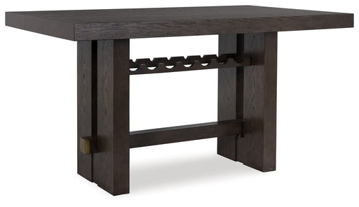 Burkhaus - Rectangular Dining Room Counter Table - Dark Brown - R&R Furniture Gallery (Fountain Valley, CA)