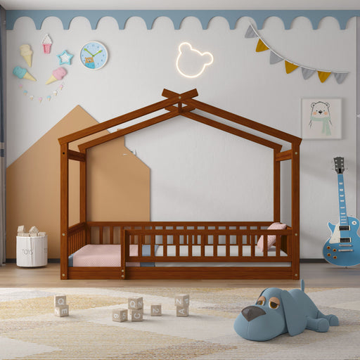 Bed House Bed Frame With Fence - R&R Furniture Gallery (Fountain Valley, CA)
