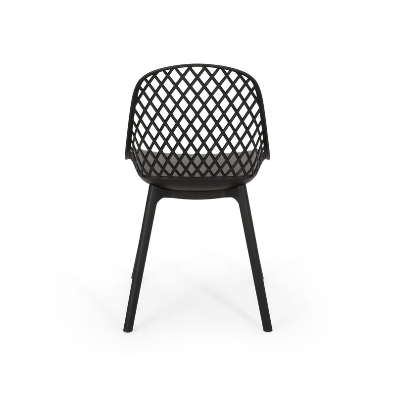 Pair of Noble House Lily Chairs in a set of two, showcasing modern design with upholstered seats and wooden legs.