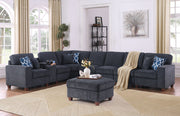 Lily - Sectional Sofa With Ottoman - Black - R&R Furniture Gallery (Fountain Valley, CA)