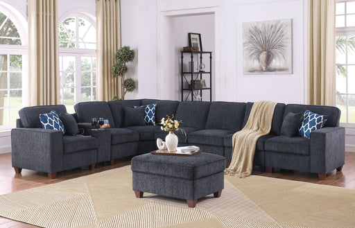 Lily - Sectional Sofa With Ottoman - Black - R&R Furniture Gallery (Fountain Valley, CA)