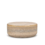 Signature Design by Ashley Carmel Bay round cocktail table in light brown wood finish