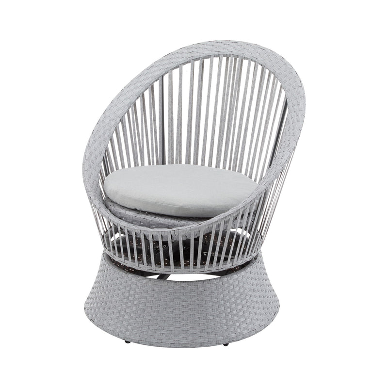 Modern Swivel Wicker Lounge Chair With Round Design - R&R Furniture Gallery (Fountain Valley, CA)