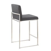 Lumi Source Fuji high back counter stool with contemporary design, featuring a sleek seat and sturdy legs for modern kitchen or bar area.