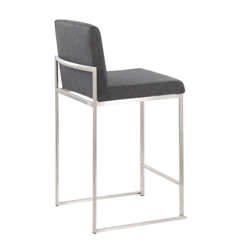 Lumi Source Fuji high back counter stool with contemporary design, featuring a sleek seat and sturdy legs for modern kitchen or bar area.