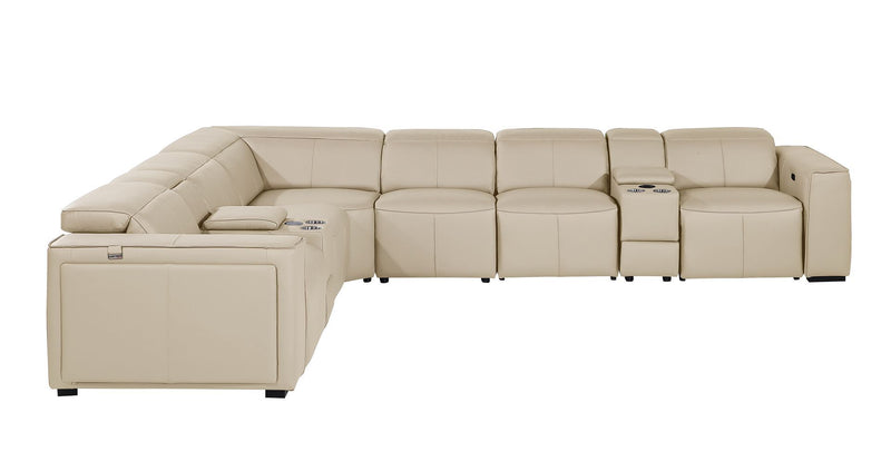 1224 - 8-Piece L-Shaped Sectional Sofa In With 4 Power Recliners & Power Headrests