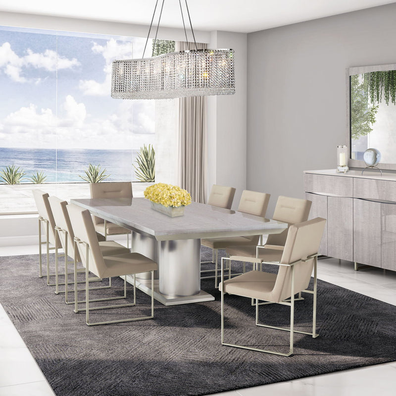 Marin - Rectangular Dining Table - Greige - R&R Furniture Gallery (Fountain Valley, CA)