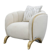Scotts Square - Matching Chair - Cornsilk / Light Champagne - R&R Furniture Gallery (Fountain Valley, CA)