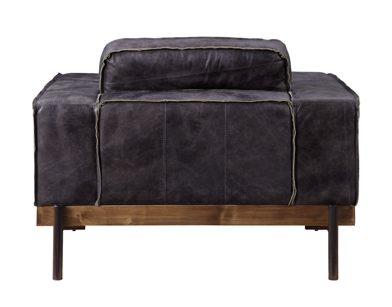Silchester - Chair - Antique Ebony Top Grain Leather - R&R Furniture Gallery (Fountain Valley, CA)