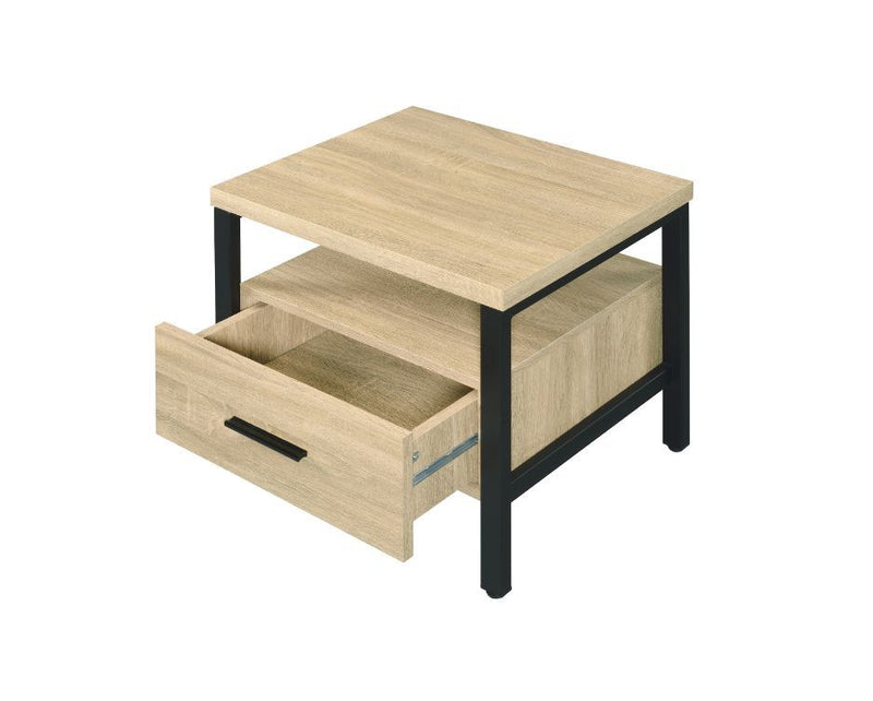 Yawan - Accent Table - Oak & Black - R&R Furniture Gallery (Fountain Valley, CA)