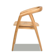 Simeon - Scandinavian Sculpted Dining Chair - Warm Natural Brown - R&R Furniture Gallery (Fountain Valley, CA)