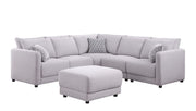 Penelope - Fabric Reversible Modular Sectional Sofa With Ottoman And Pillows - R&R Furniture Gallery (Fountain Valley, CA)