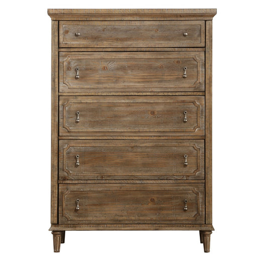5 Drawer Chest With Construction - Taupe - R&R Furniture Gallery (Fountain Valley, CA)