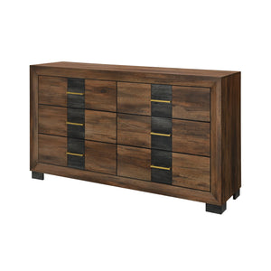 Prime - Dresser With 6 Drawers - Brown Black