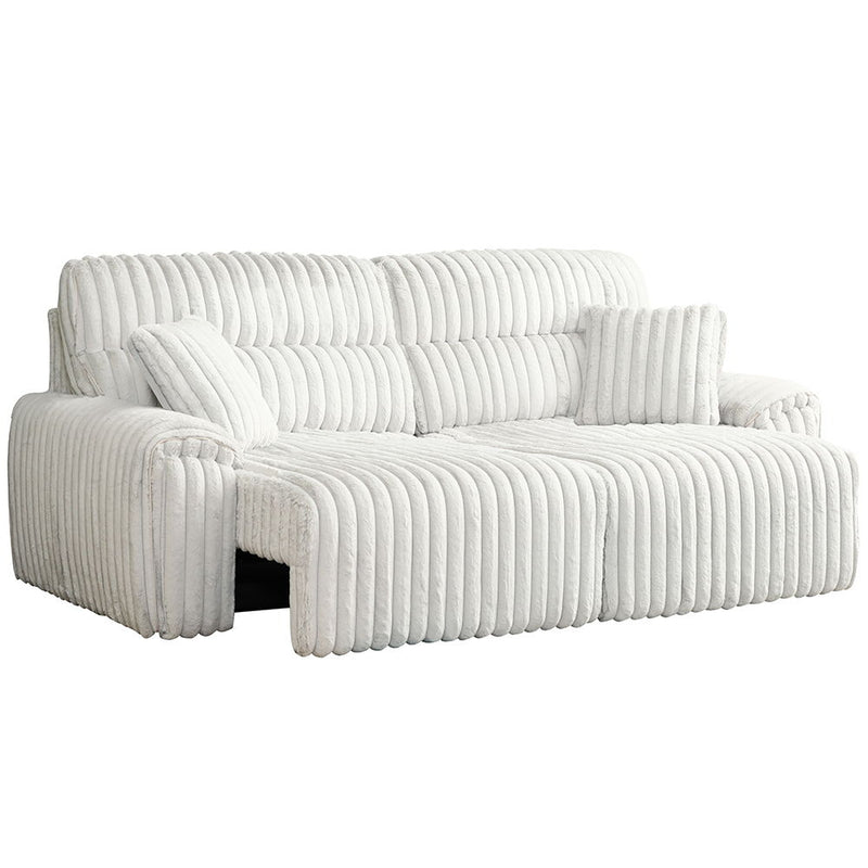 Jaya - Power Motion Sofa With Sleeper & USB Port - Mondo Gray Corduroy - R&R Furniture Gallery (Fountain Valley, CA)