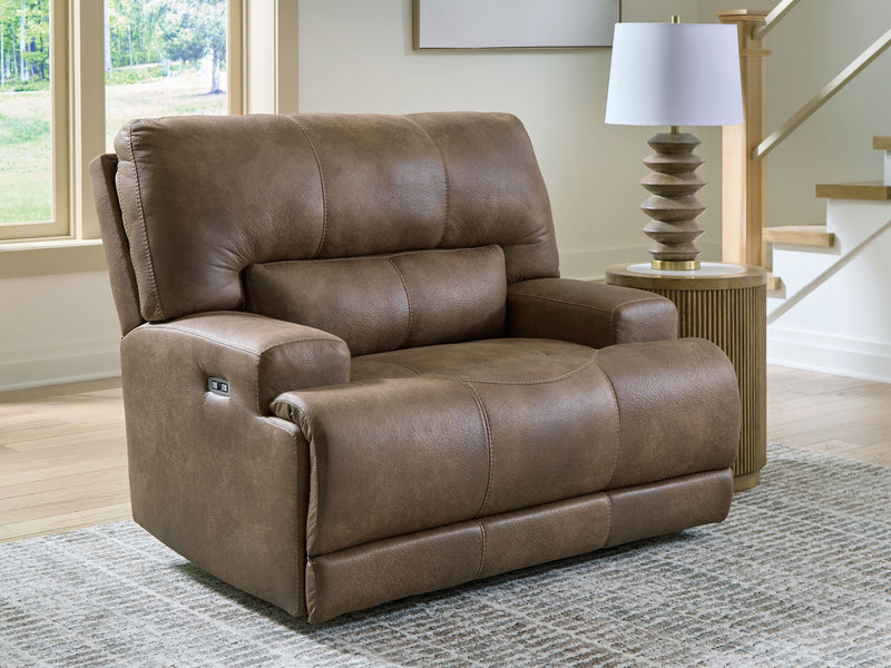 Beckley Place - Power Recliner With Adjustable Headrest - Earth - R&R Furniture Gallery (Fountain Valley, CA)