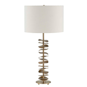 Akoa - Metal Disc Table Lamp - Brass,Gold