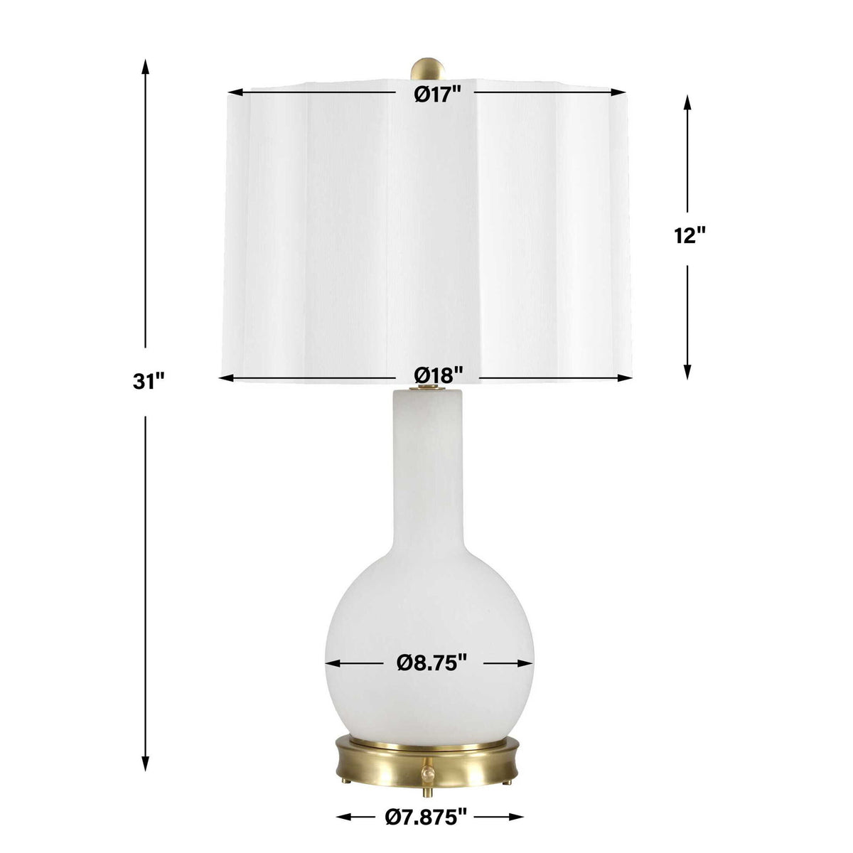 Light Hearted - Table Lamp - White