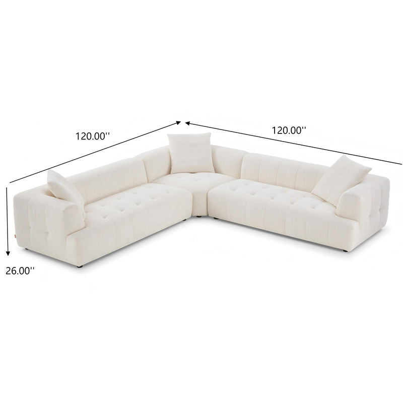 Kaynes - Elegant Upholstery Corner Sofa - R&R Furniture Gallery (Fountain Valley, CA)