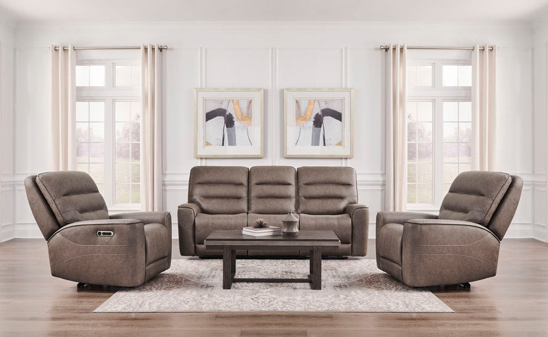 Pair of Parker Living Lawson Zero Gravity Power Recliner chairs in Sydney Brunette with plush upholstery and modern design.