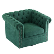 Chesterfield Style Swivel Club Chair With Button Tufted - R&R Furniture Gallery (Fountain Valley, CA)