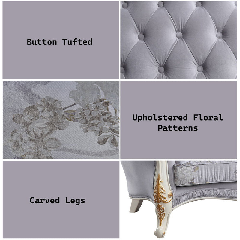 Galelvith - Sofa With 6 Pillows - Gray Fabric - R&R Furniture Gallery (Fountain Valley, CA)