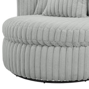 Mindy - Oversized Swivel Barrel Chair - Gray - R&R Furniture Gallery (Fountain Valley, CA)