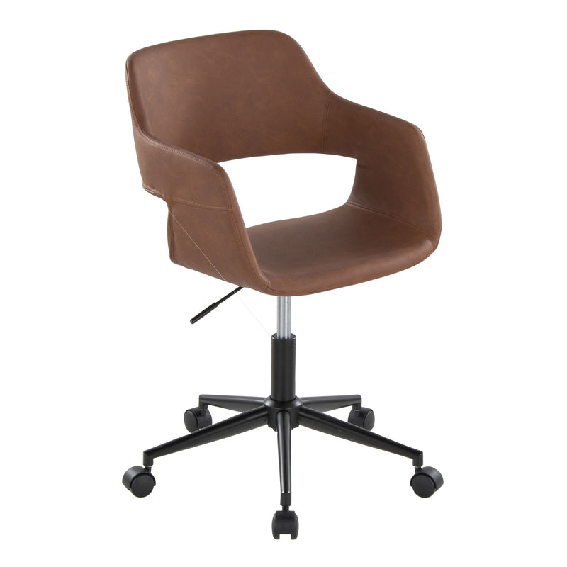 Lumi Source Margarite contemporary task desk chair with a modern design, featuring a cushioned seat and sleek black frame.
