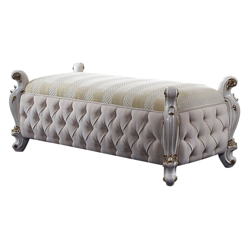 Picardy - Bench - Fabric & Antique Pearl - R&R Furniture Gallery (Fountain Valley, CA)