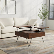 Hunter - Square Lift Top Coffee Table - Walnut - R&R Furniture Gallery (Fountain Valley, CA)