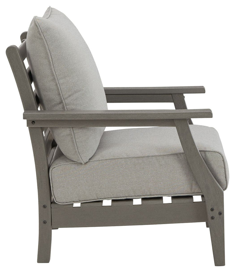 Visola - Lounge Chair w/Cushion (Set of 2) - Gray - R&R Furniture Gallery (Fountain Valley, CA)