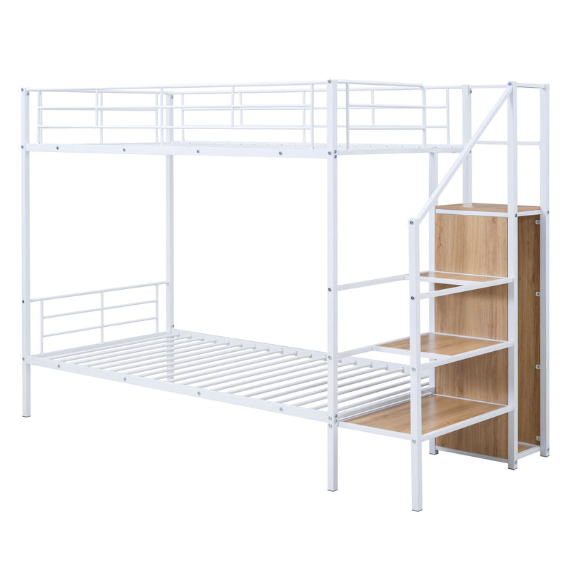 Bunk Bed With Lateral Storage Ladder And Wardrobe - R&R Furniture Gallery (Fountain Valley, CA)