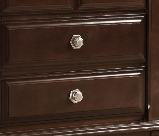 Glory Furniture Ashford Cappuccino accent nightstand with a smooth finish and modern design, featuring a single drawer and open shelf.