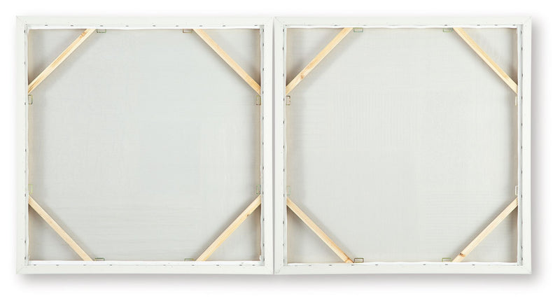 Andorfield - Wall Art Set (Set of 2) - Beige / Black / White - R&R Furniture Gallery (Fountain Valley, CA)