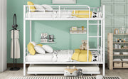 Steel construction bunk bed from DreamHaus with sturdy frame and space-saving design, featuring two sleeping levels.