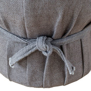 Elsie - Linen Upholstered Pouf - Gray - R&R Furniture Gallery (Fountain Valley, CA)