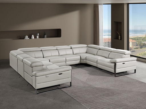 1246 - 8-Piece U-Shaped Modular Power Reclining Sectional With 4 Power Recliners And Power Headrests - R&R Furniture Gallery (Fountain Valley, CA)