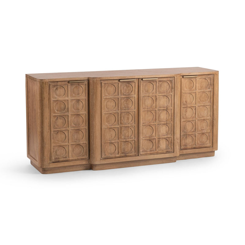 Clevland - 4 Door Cabinet - Santy Taupe - R&R Furniture Gallery (Fountain Valley, CA)