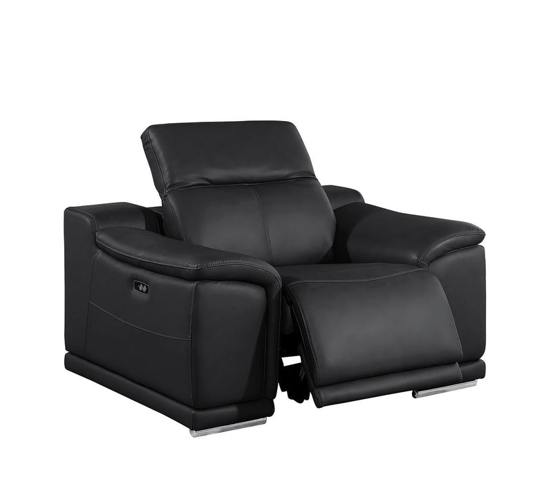 2679 - Power Reclining Sofa, Console Loveseat & Chair Set In Genuine Leather (5 Recliners)
