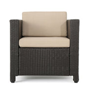 Stylish Outdoor Club Chair With Weather Resistant Cushions - R&R Furniture Gallery (Fountain Valley, CA)
