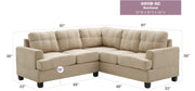 Glory Furniture Sandridge stationary sectional sofa with plush cushions and modern design in a spacious living room setting.