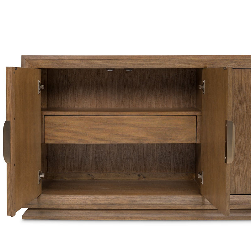Portrait - Sideboard With LED Lights - Sienna Brown - R&R Furniture Gallery (Fountain Valley, CA)