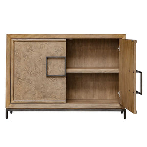 Paltrow - Burl 2 Door Cabinet - Woodtone